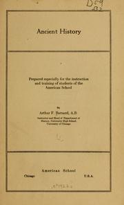Cover of: Ancient history by Arthur Fairchild Barnard