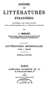 Cover of: Histoire des littératures étrangères considérées dans leurs rapports avec le développement de la littérature française