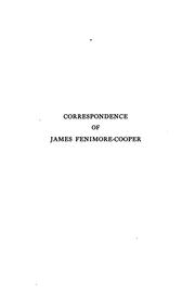 Cover of: Correspondence of James Fenimore-Cooper