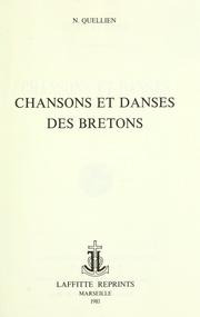 Cover of: Chansons et danses des Bretons