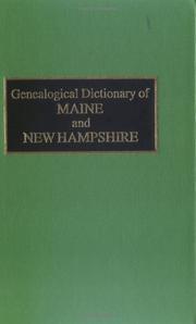 Cover of: Genealogical dictionary of Maine and New Hampshire