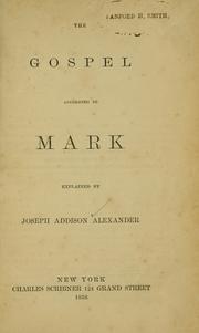 Cover of: The Gospel according to Mark