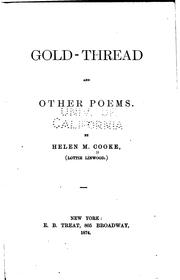 Cover of: Gold-thread: and other poems.