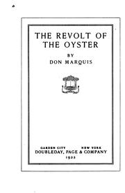 Cover of: The revolt of the oyster