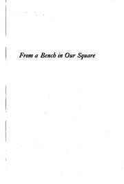 Cover of: From a bench in our square by Samuel Hopkins Adams