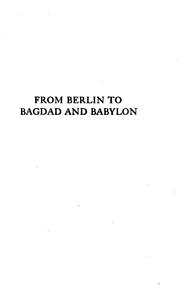 Cover of: From Berlin to Bagdad and Babylon | John Augustine Zahm