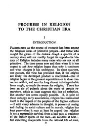 Cover of: Progress in religion to the Christian era by Terrot Reaveley Glover