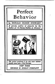 Cover of: Perfect behavior by Donald Ogden Stewart