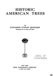 Cover of: Historic American trees by Katharine Stanley Nicholson