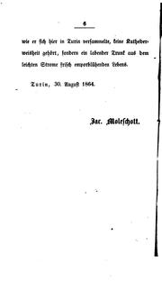 Cover of: Eine physiologische sendung: in der Turiner gesellschaft für wissenschaftliche und litterarische vorlesungen am 21. märz 1864 vorgetragen