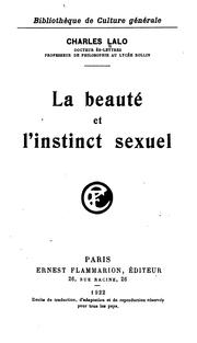 Cover of: La beauté et l'instinct sexuel.