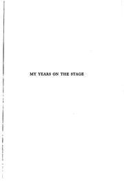 Cover of: My years on the stage by Drew, John