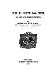 Cover of: Charles Joseph Bonaparte by Joseph Bucklin Bishop