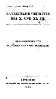 Lateinische Gedichte des X. und XI. Jahrhunderts by Brothers Grimm
