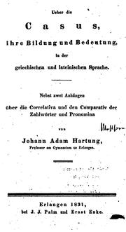 Ueber die Casus by J. A. Hartung