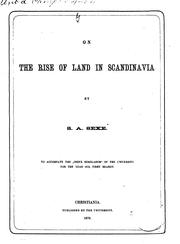 Cover of: On the rise of land in Scandinavia
