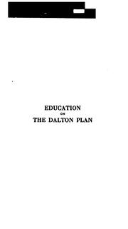 Cover of: Education on the Dalton plan