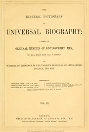 Cover of: The Imperial dictionary of universal biography by John Eadie, John Francis Waller