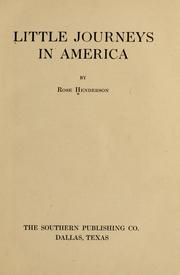 Cover of: Little journeys in America