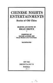 Cover of: Chinese nights entertainments by Brian Brown