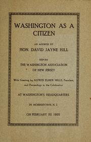 Cover of: Washington as a citizen: an address