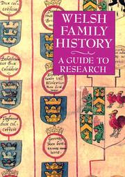 Cover of: Welsh Family History: A Guide to Research