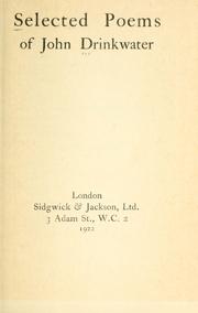 Cover of: Selected poems of John Drinkwater.