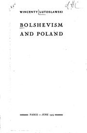 Cover of: Bolshevism and Poland.