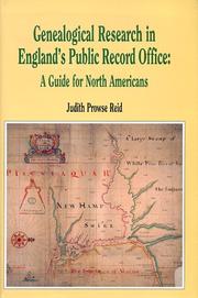 Cover of: Genealogical research in England's Public Record Office by Judith P. Reid