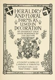 Cover of: Heraldry and floral forms as used in decoration