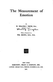 Cover of: The measurement of emotion