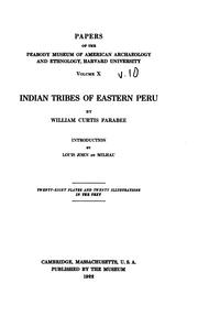 Cover of: Indian tribes of eastern Peru