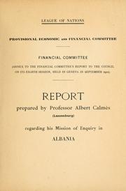 Cover of: The economic and financial situation of Albania