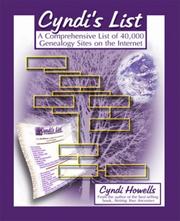 Cover of: Cyndi's List a Comprehensive List of 40,000 Genealogy Sites on             the Internet: A Comprehensive List of 40,000 Genealogy Sites on the Internet