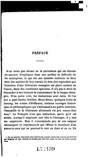 Cover of: Essais sur la littérature allemande.