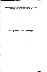 Cover of: St. Justin the Martyr
