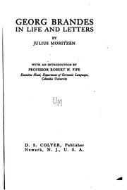 Cover of: Georg Brandes in life and letters by Moritzen, Julius
