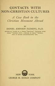 Cover of: Contacts with non-Christian cultures by Fleming, Daniel Johnson