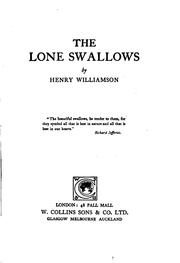 Cover of: The lone swallows