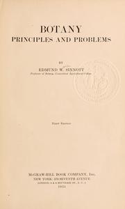 Cover of: Botany: principles and problems
