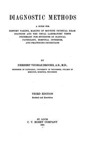 Cover of: Diagnostic methods | Herbert Thomas Brooks
