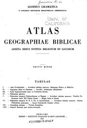 Cover of: Atlas geographiae biblicae, addita brevi notitia regionum et locorum.