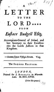 Cover of: A letter to the Lord, from Eustace Budgell, esq. by Eustace Budgell