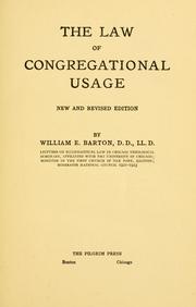 Cover of: The law of Congregational usage.