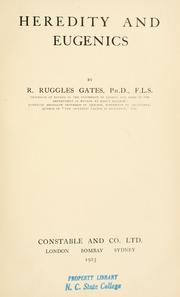 Cover of: Heredity and eugenics