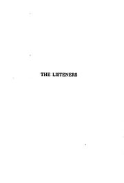 Cover of: The listeners: and other poems.