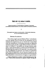 Cover of: Estudio sobre la ley mexicana de extradición: discursos pronunciados en la Academia Mexicana de Legislación y Jurisprudencia