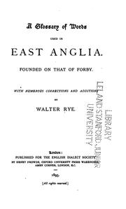 Cover of: A glossary of words used in East Anglia.