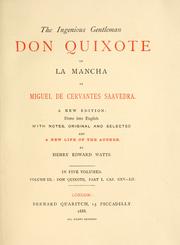 Cover of: The ingenious gentleman Don Quixote of La Mancha by Miguel de Cervantes Saavedra