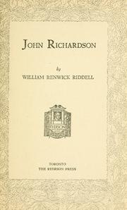 Cover of: John Richardson
